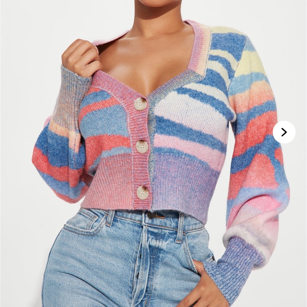Striped Cardigan Sweater